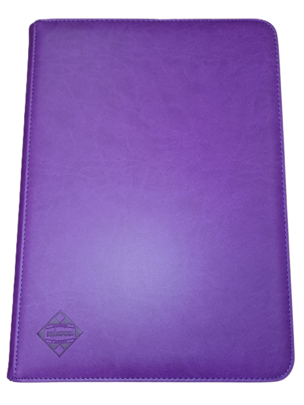 9-Pkt Premium Zippered Binder Purple