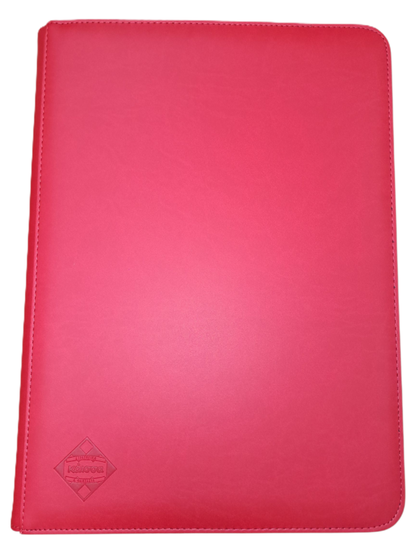 9-Pkt Premium Zippered Binder Red