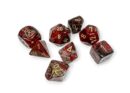 Borealis Cosmos/Gold Polyhedral 7-Die Set (w/ bonus die)