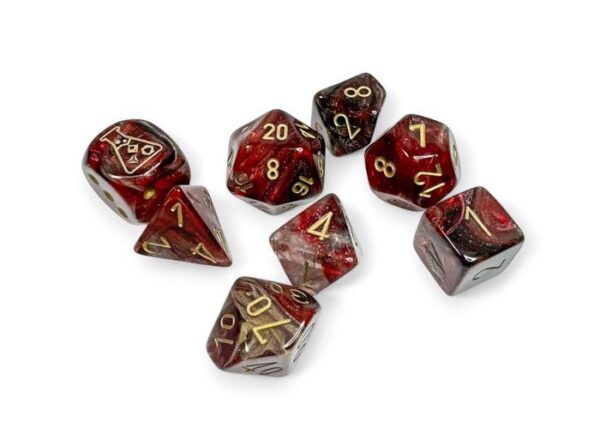 Borealis Cosmos/Gold Polyhedral 7-Die Set (w/ bonus die)