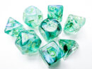 Borealis Kelp/light green Luminary Polyhedral 7-Dice Set