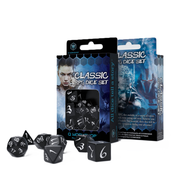 Classic RPG Dice Set: Black & White