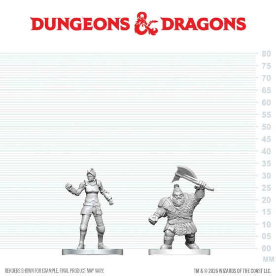 D&D Nolzur's Mini: Cultist of Bane & Dwarf Zhentilar Soldier