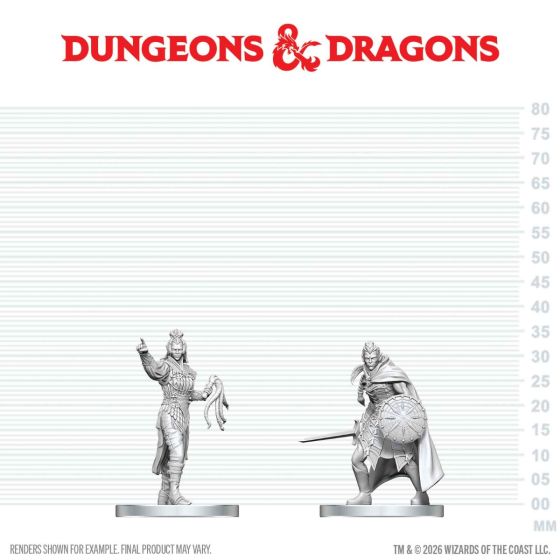 D&D Nolzur's Mini: Drow Elite Warrior & Drow Priestess of Lolth
