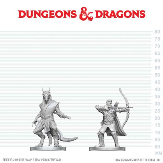 D&D Nolzur's Mini: Elf Ranger & Dragonborn Monk