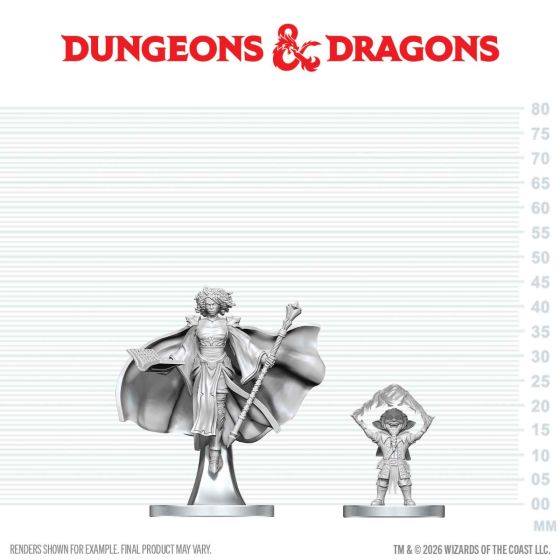 D&D Nolzur's Mini: Gnome Warlock & Aasimar Wizard