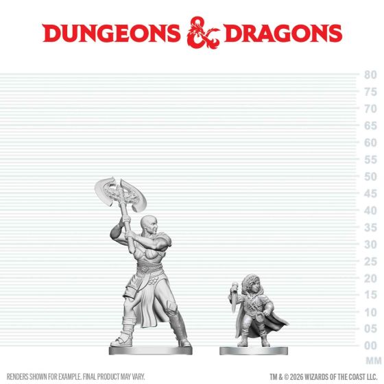 D&D Nolzur's Mini: Goliath Barbarian & Halfling Rogue