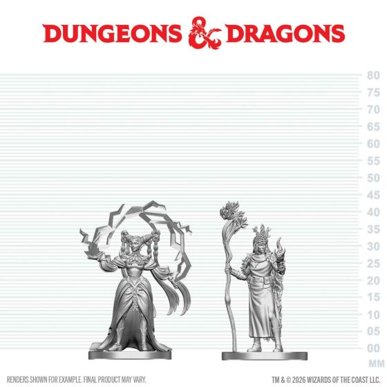 D&D Nolzur's Mini: Human Druid & Elf Sorcerer