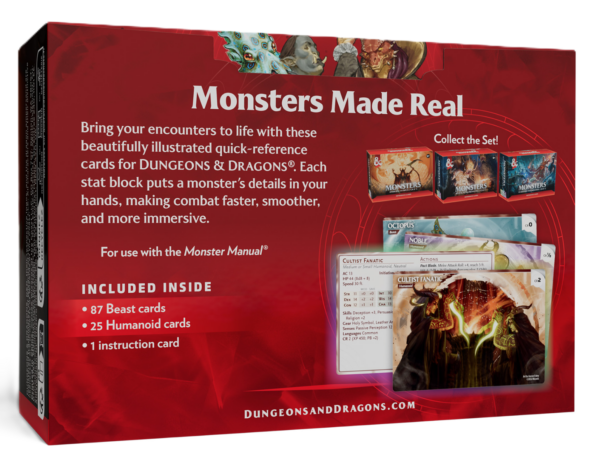 DD5 Reference Cards - Monsters (Animals and NPCs)