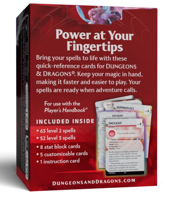 DD5 Reference Cards - Spells (Levels 2-3)