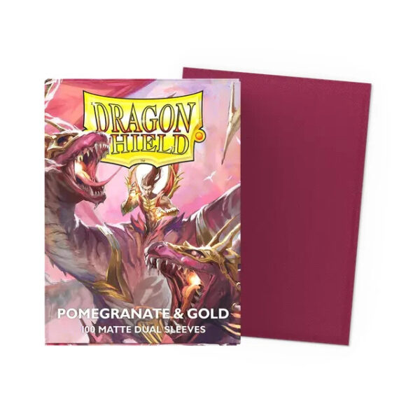 DS Matte Dual Pomegranate/Gold Sleeves 100ct