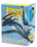 DS Matte Dual Sky Blue & Silver Sleeves 100ct