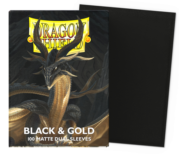 DS Standard Matte Dual Black & Gold Sleeves 100ct
