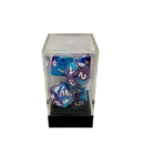 Dual Blue-Purple/White Polyhedral 7-Die Set