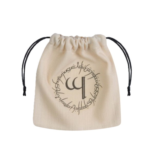 Elvish Dice Bag: Beige & Black
