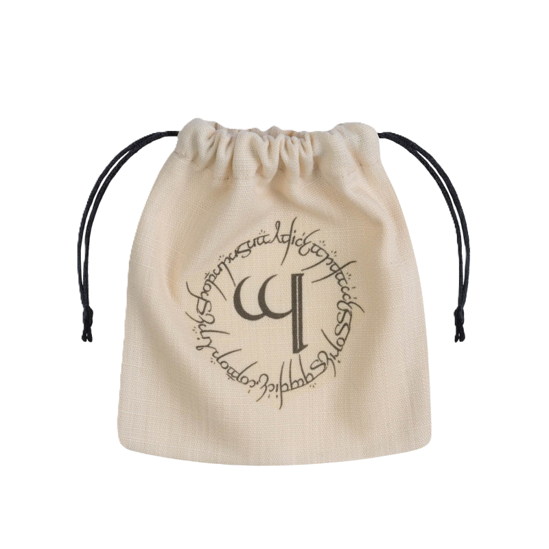 Elvish Dice Bag: Beige & Black