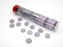 Frosted Lilac Glass Stones Tube