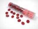 Frosted Red Glass Stones Tube