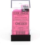 Gemini Black-Pink/White Mini Polyhedral 7-Die Set