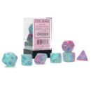 Gemini Gel Green-Pink/Blue Luminary Polyhedral 7-Die Set