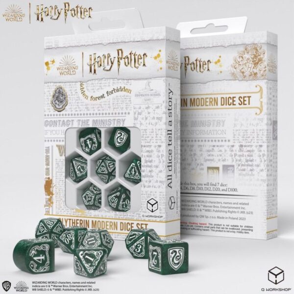 Harry Potter Slytherin Modern Dice Set: Green