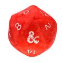 Jumbo D20 Red Plush Dice