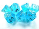 Luminary Sky/Silver Mini Polyhedral 7-Die Set