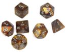 Lustrous Gold/Silver Mini Polyhedral 7-Die Set