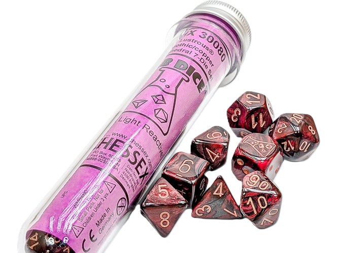 Lustrous Gothic/Copper Lab Polyhedral 7-Die Set