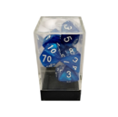 Marble Blue/White Polyhedral 7-Die Set