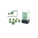 Marble Green/Dark Green Mini Polyhedral 7-Die Set