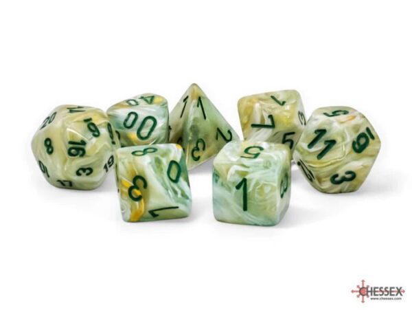Marble Mega-Hedral Green/Dark Green Polyhedral 7-Die Set