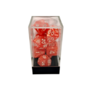 Marble Orange/White Polyhedral 7-Die Set