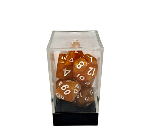 Marble Yellow/White Polyhedral 7-Die Set
