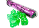 Nebula Gelatinous/White Polyhedral 7-Die Set (with bonus die)
