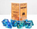 Nebula Luminary Oceanic/Gold Polyhedral 7-Die Set