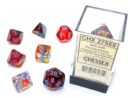 Nebula Luminary Primary/Blue Polyhedral 7-Die Set