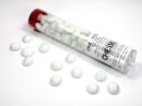 Opaque White Glass Stones Tube