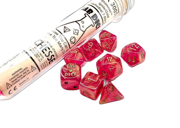 Shimmer Ignis/Gold Lab Polyhedral 7-Die Set