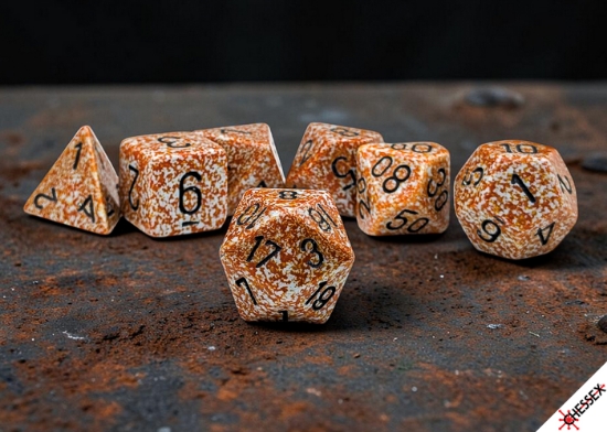 Speckled Rust Polyhedral 7-Die Set