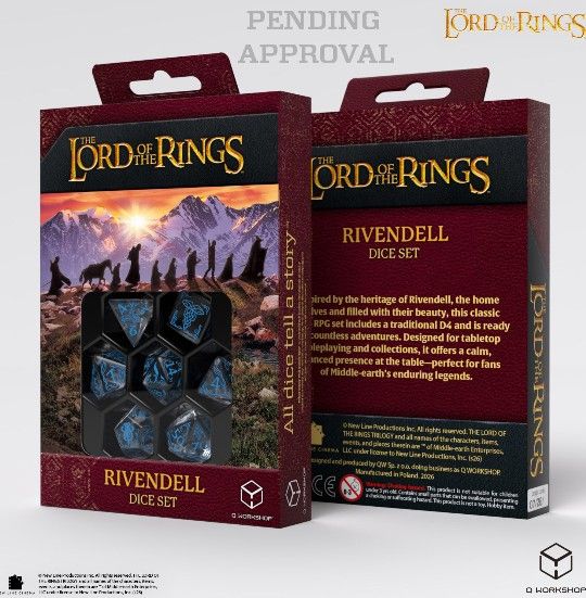 The Lord of the Rings Dice Set: Rivendell - Water