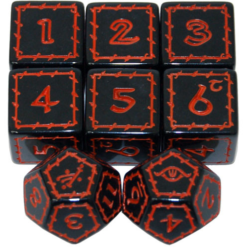The One Ring RPG Black Dice Set