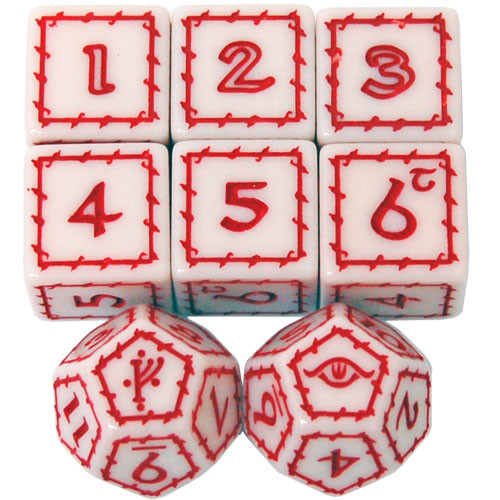 The One Ring RPG White Dice Set