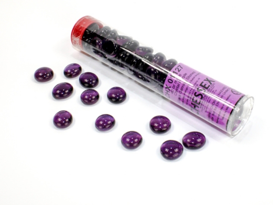 Translucent Purple Glass Stones Tube